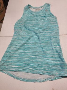 Reebok Women’s Teal Striped Racerback Tank Top